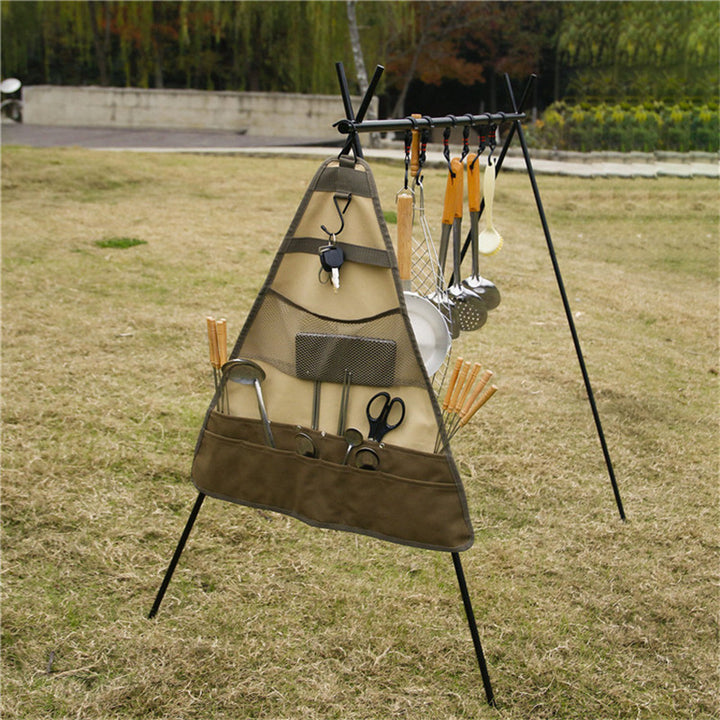 Outdoor Camping Foldable Tableware Hanging Cookware Bag